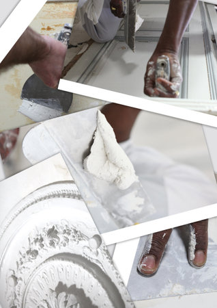 Plasterer workの写真素材