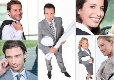 Executive themed collageの写真素材