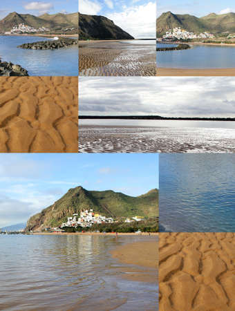 A collage of coastal landscapesの写真素材