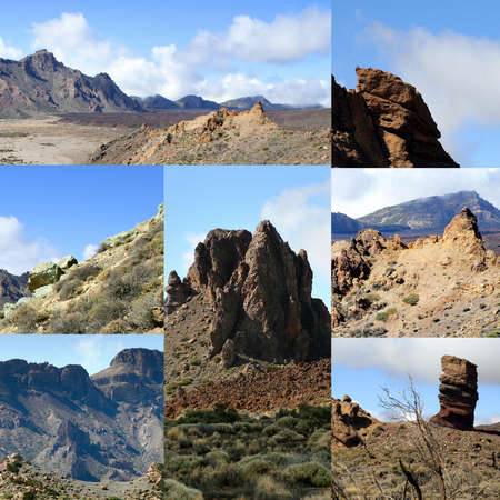 Mosaic of mountainsの写真素材