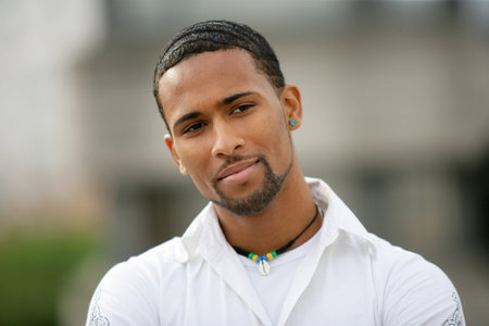 Portrait of a young man pensive