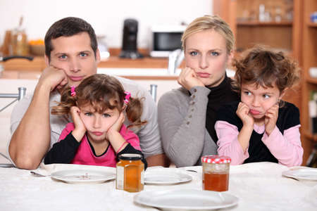 Angry familyの写真素材