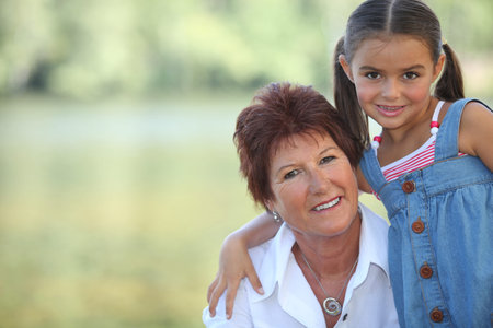 Grandmother and granddaughter