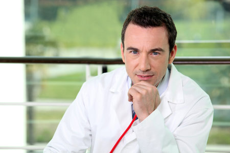 young doctor posingの写真素材