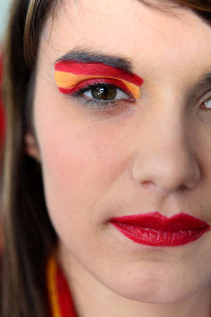 Spanish soccer supporterの写真素材