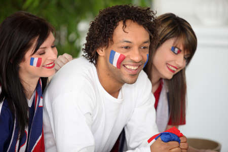 Hope French supportersの写真素材