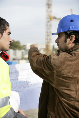 Workers on a construction site