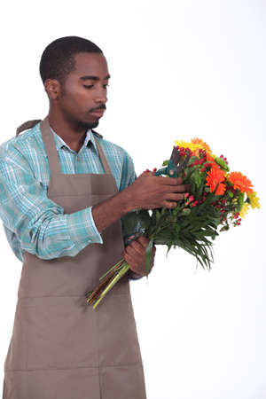 Male floristの写真素材