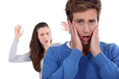 a couple having a disputeの写真素材