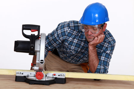 Man with a circular saw