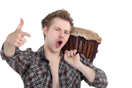 A drummer who has the attitude の写真素材