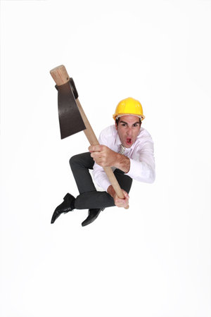 Construction worker who lost it 