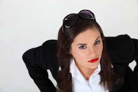 Portrait of angry womanの写真素材