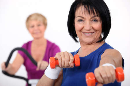 Mature women working outの写真素材