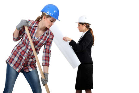 women in public and civil engineering sectorの写真素材