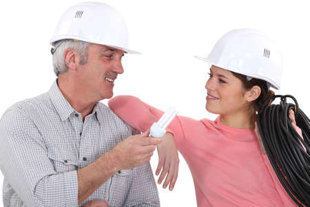 Blue collar workersの写真素材