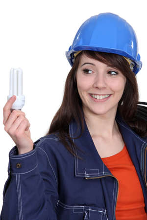 Female electricianの写真素材