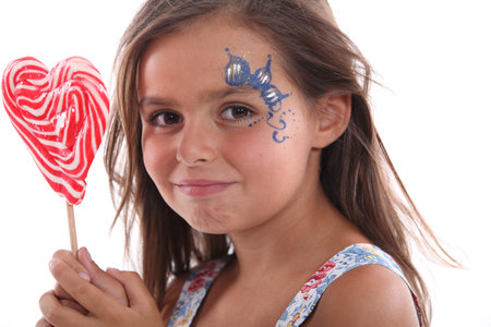 Heart-shaped lollipop