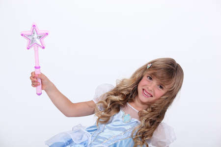 Little girl dressed as a fairyの写真素材