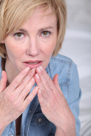 Woman looking worried