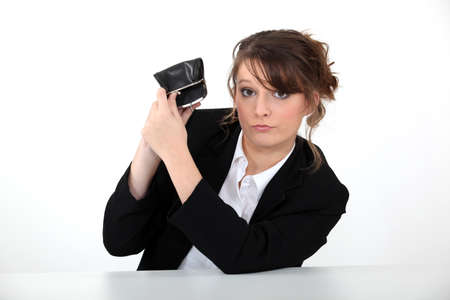 Poor businesswomanの写真素材
