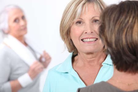 Mature women at the gymの写真素材