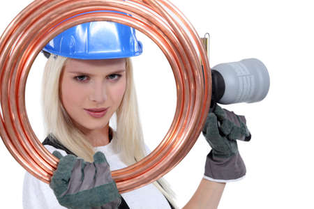 Female plumberの写真素材