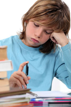 Little kid studying.の写真素材