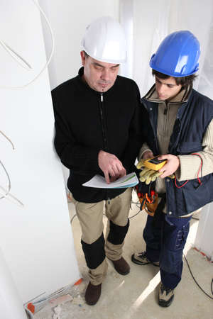 Electrician training apprenticeの写真素材