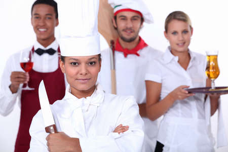 restaurant staffの写真素材