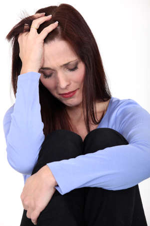 Young woman cryingの写真素材