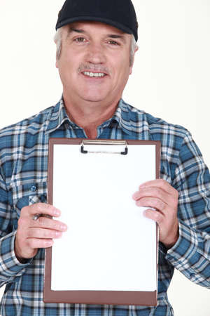 Displaying clip-boardの写真素材