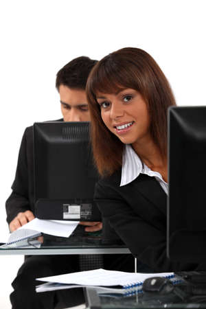Data entry clerksの写真素材