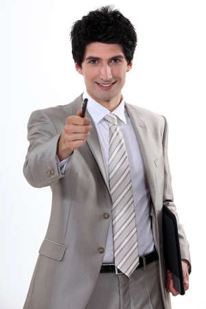 Businessman with a can-do attitudeの写真素材