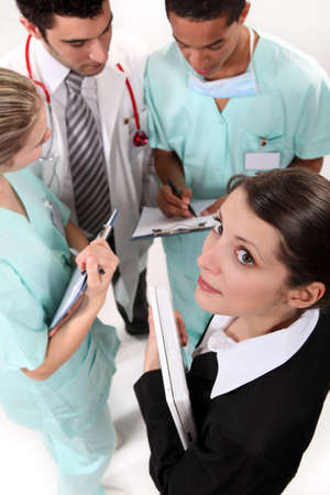 administrator having a meeting with the medical staff administrator having a meeting with the medical staff