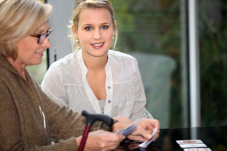 duo playing cardsの写真素材