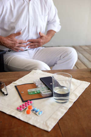 Stomach painの写真素材