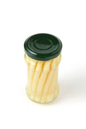 Jar of asparagusの写真素材