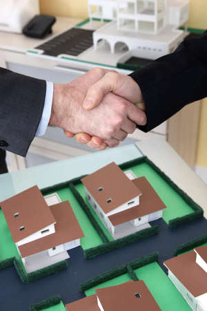 Two architect coming to an agreementの写真素材