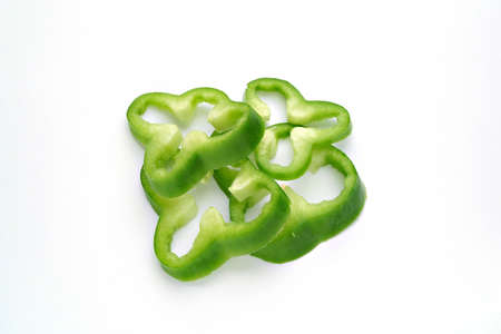 Bell pepper slicesの写真素材