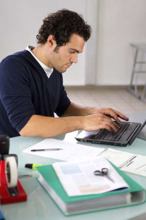 Man working at his desk