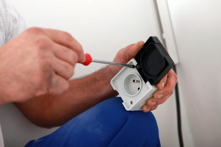 close-up of a plug