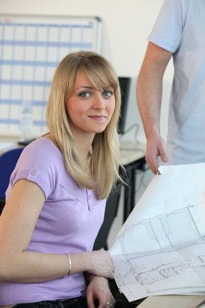 Young woman sitting at a desk