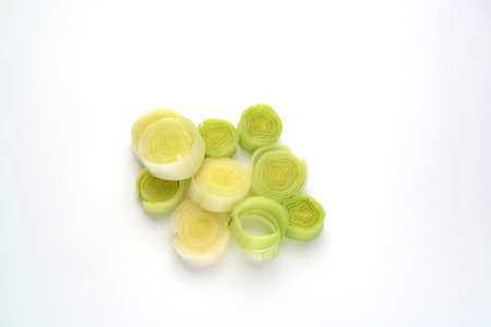 Sliced leekの写真素材