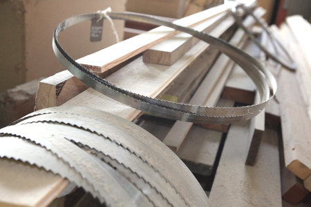 Circular blade on top of wood