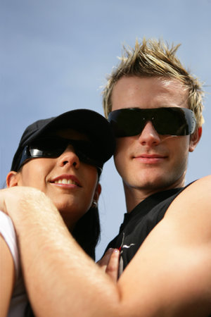 Couple wearing sunglasses