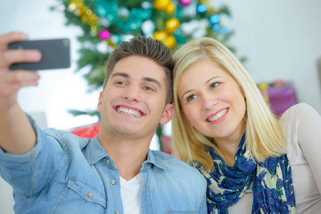 Couple taking a selfie