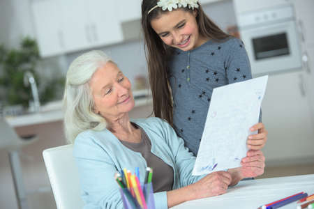 Drawing for grandmaの写真素材