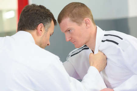 Engaged in combatの写真素材