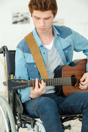 Disabled guitaristの写真素材